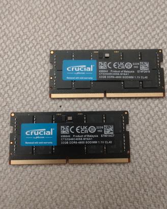 kit ram 64gb ddr5 sodimm per portatili