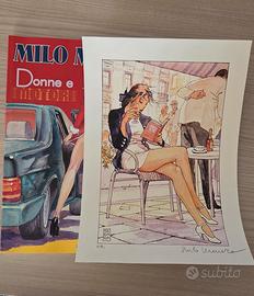Milo Manara - Donne e Motori + Stampa d'Arte Firma