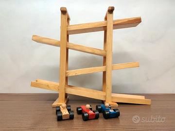 Pista in legno gioco vintage stile Montessori