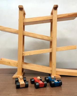 Pista in legno gioco vintage stile Montessori