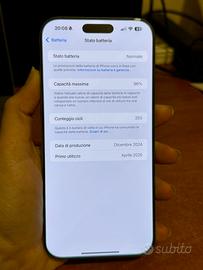 Iphone 16 pro Max 256 immacolato batteria 94%