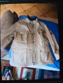 belstaf giacca moto in pelle con interno staccabil