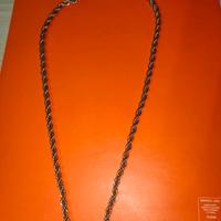 Collana lunga bicolore oro e argento – elegante