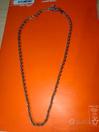 Collana lunga bicolore oro e argento – elegante