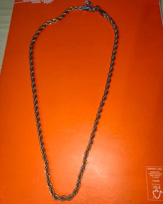 Collana lunga bicolore oro e argento – elegante