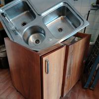 Lavello doppio in acciaio inox