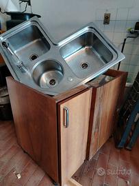 Lavello doppio in acciaio inox