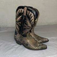 Stivali Cowboy vintage in pelle di serpente