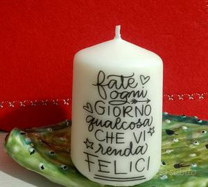 candele con frase