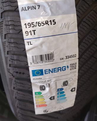 4 pneumatici Michelin Alpin 7 195/65R15 91T