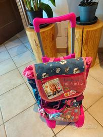 zaino trolley con rotelle barbie 