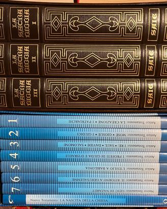 2 enciclopedie,la sacra Bibbia e antico testamento