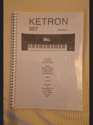 TASTIERA KETRON SD7 - manuale cartaceo a colori