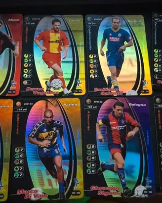 Lotto 8 Carte Football Champions 2001/02 foil