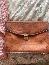 Cartella Vintage in Pelle Porta Pc/ Tablet