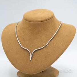 Girocollo ReCarlo in oro bianco 18 kt con diamanti