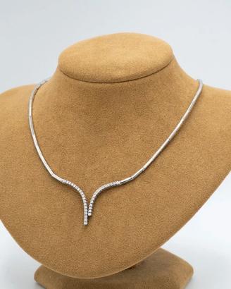 Girocollo ReCarlo in oro bianco 18 kt con diamanti
