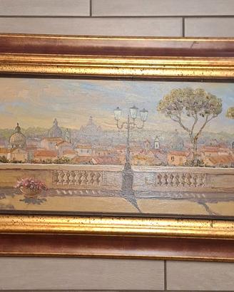 Quadro originale Ottaviani "Veduta di Roma" - Olio