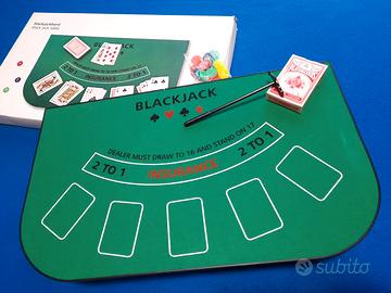 Black Jack Table portatile con carte e chips