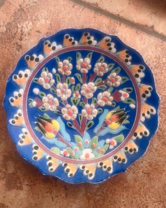 Vintage Kutahya piatto maiolica Turchia