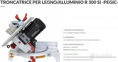 TRONCATRICE PER LEGNO/ALLUMINIO R300SI -PEGIC-