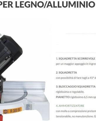 TRONCATRICE PER LEGNO/ALLUMINIO R300SI -PEGIC-