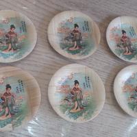 sotto bicchieri in bambù 