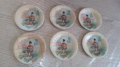 sotto bicchieri in bambù 