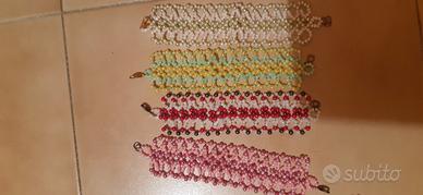 bracciale a fascia fai da te con perline
