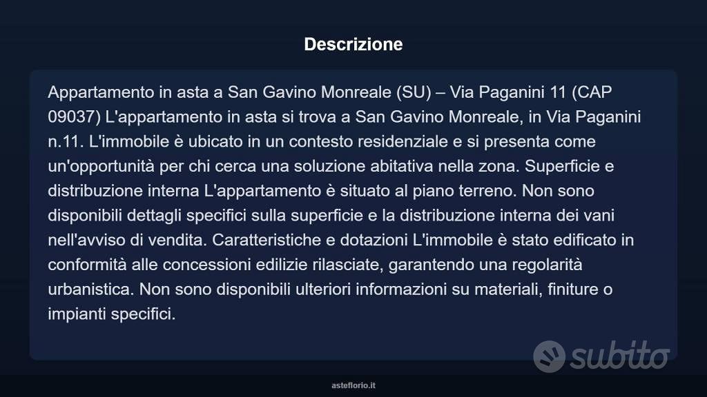 Appartamento – Santu 'Èngiu/San Gavino Monreale, Medio Campidano - Vista 3