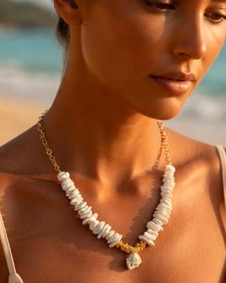 Collana mare artigianale fatta a mano in argilla 