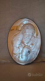 Icona ovale argentata