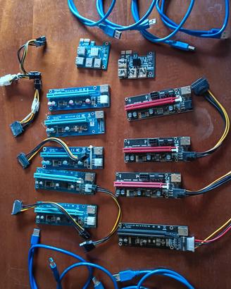 lotto hardware mining server 8 riser pcie 1x 16x