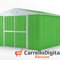 Box struttura lamiera Acciaio 327x307 verde chiaro