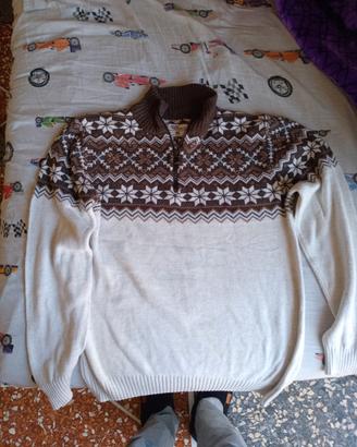Maglione uomo Jean Pascale marrone fantasia – Tagl