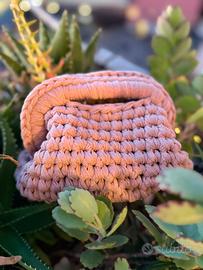 Yuki_yarns Pochette Cipria lurex pochette clutch