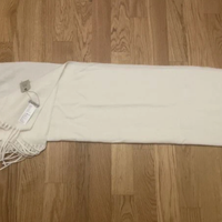 J.Hart & Bros sciarpa sfrangiata uomo, bianco