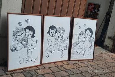 3 Quadri vintage Love is - Colucci