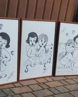 3 Quadri vintage Love is - Colucci