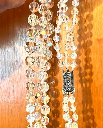 Collana cristallo vintage aurora borealis