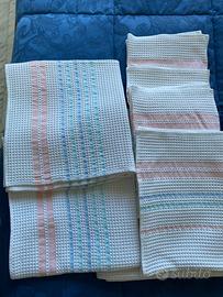 Set asciugamani nido d'ape