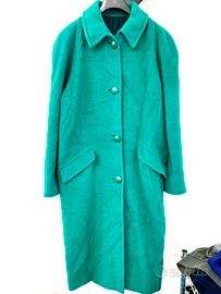 Cappotto alpaca e mohair verde smeraldo, tg. XL