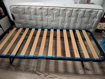 Materasso a molle lana  seta e Rete Doghe legno