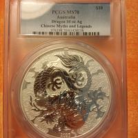 Moneta Argento 999 Australia Silver Dragon