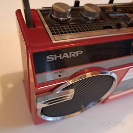 Radio mangianastri Sharp rosso  anni 80