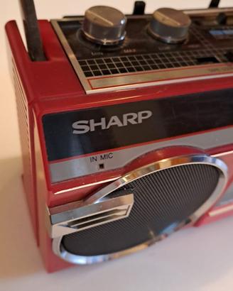 Radio mangianastri Sharp rosso  anni 80