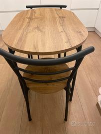 Set Tavolo salvaspazio Ovale JYSK e 2 Sedie -