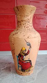 vaso in terracotta e sughero 