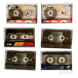 Lotto 6 cassette TDK/Sony di alta qualità