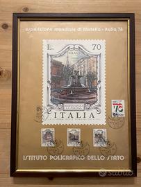 Quadro Esposizione mondiale di filatelia italia 76